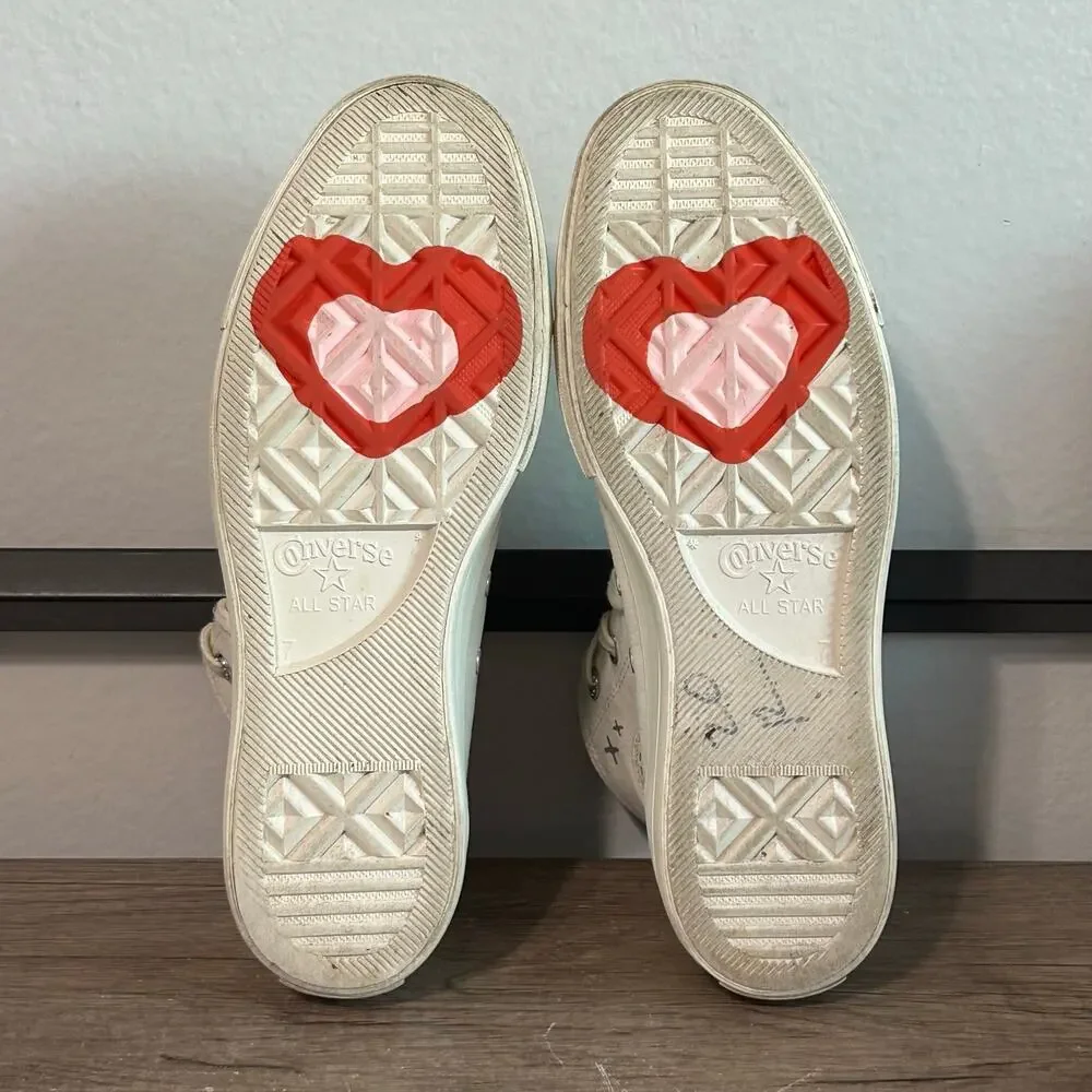 Converse Chuck Taylor All-Star 70 Hi Y2K Heart Women’s Shoes Size 9 White